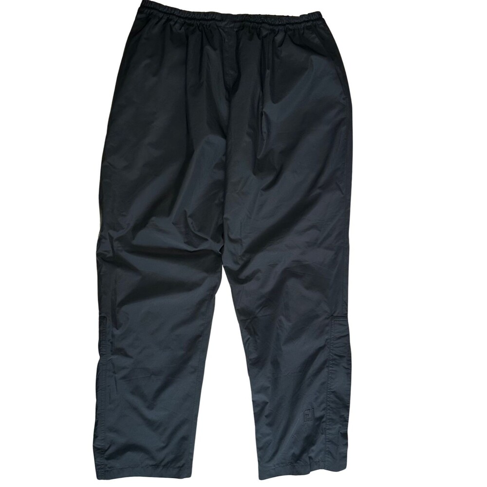 FootJoy DryJoys Rain Pants Mens XL Black Waterproof Golf Zip Leg